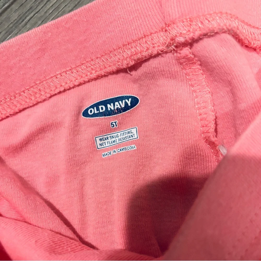 Old Navy kids 5T pink coral Halloween skeleton pj pajama set long sleeve pants - Picture 6 of 10